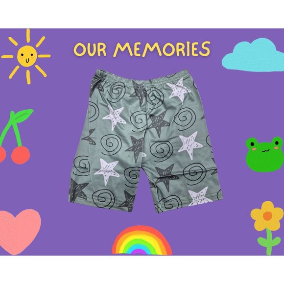 Toddler Boys Green Star & Spiral Patterned Shorts 3T - Picture 1 of 3